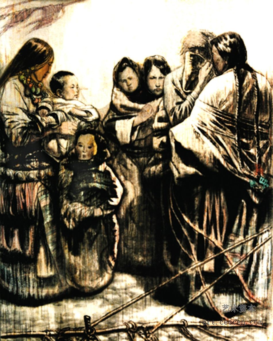 大河之源之七 90cm×110cm 1986年